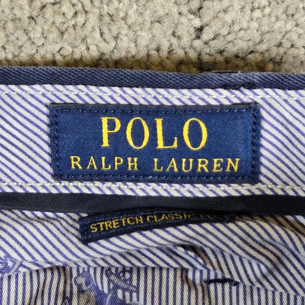 Polo Ralph Lauren Size 40 Men's Classic Fit Shorts Navy Blue Chino Shorts